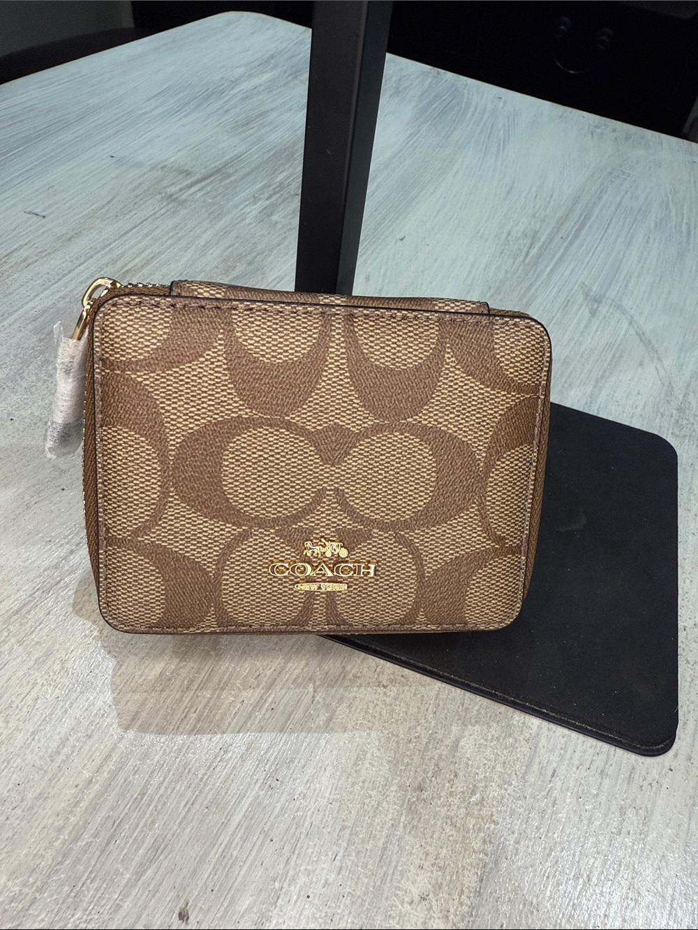 Rare XL Coach Brown Signature 7 Day Pill Case